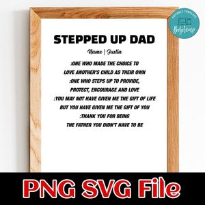 Stepped up dad definition SVG PNG design template