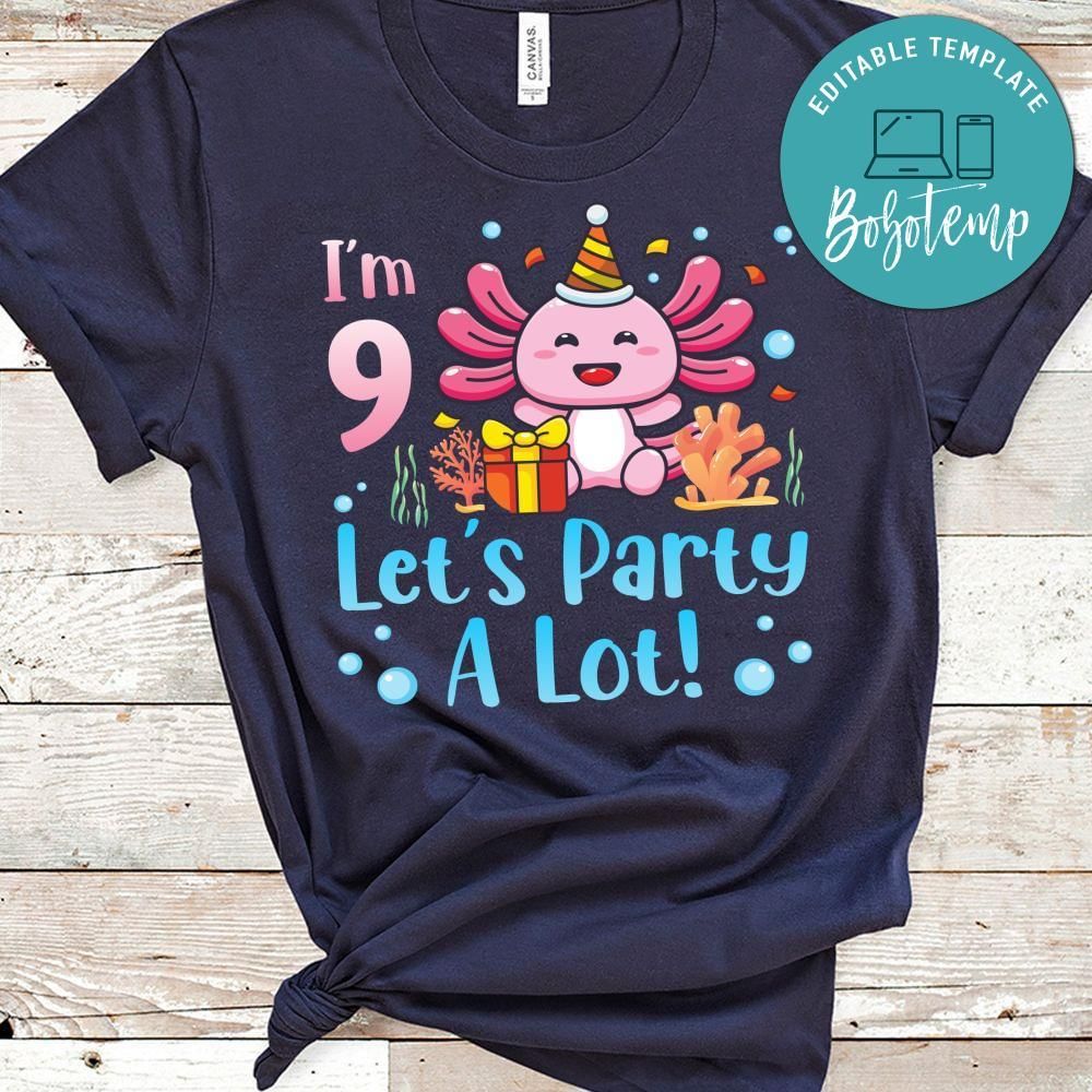 Axolotl Birthday Shirt
