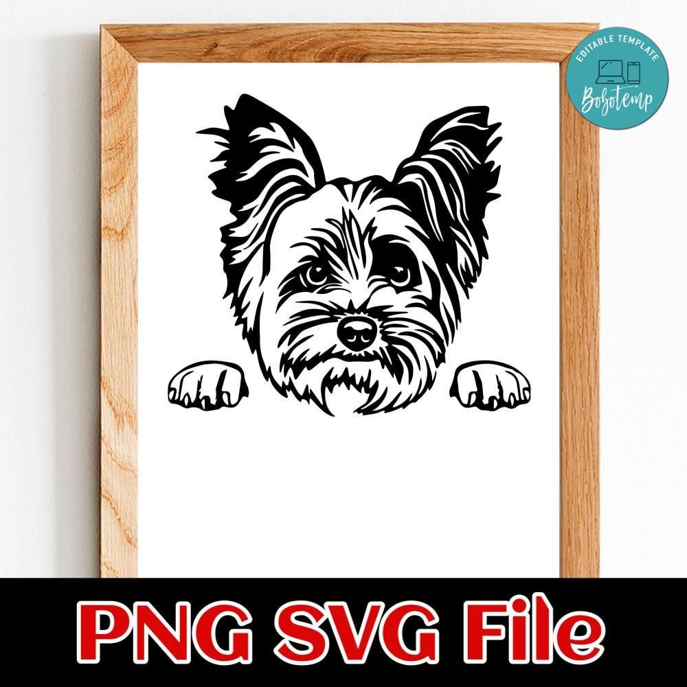 Yorkshire Terrier PNG SVG file template | Bobotemp