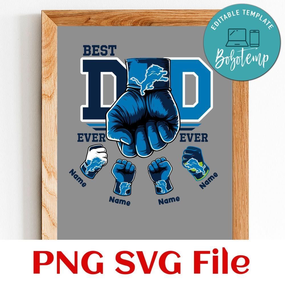 Daddy gang Detroit Lions PNG file template