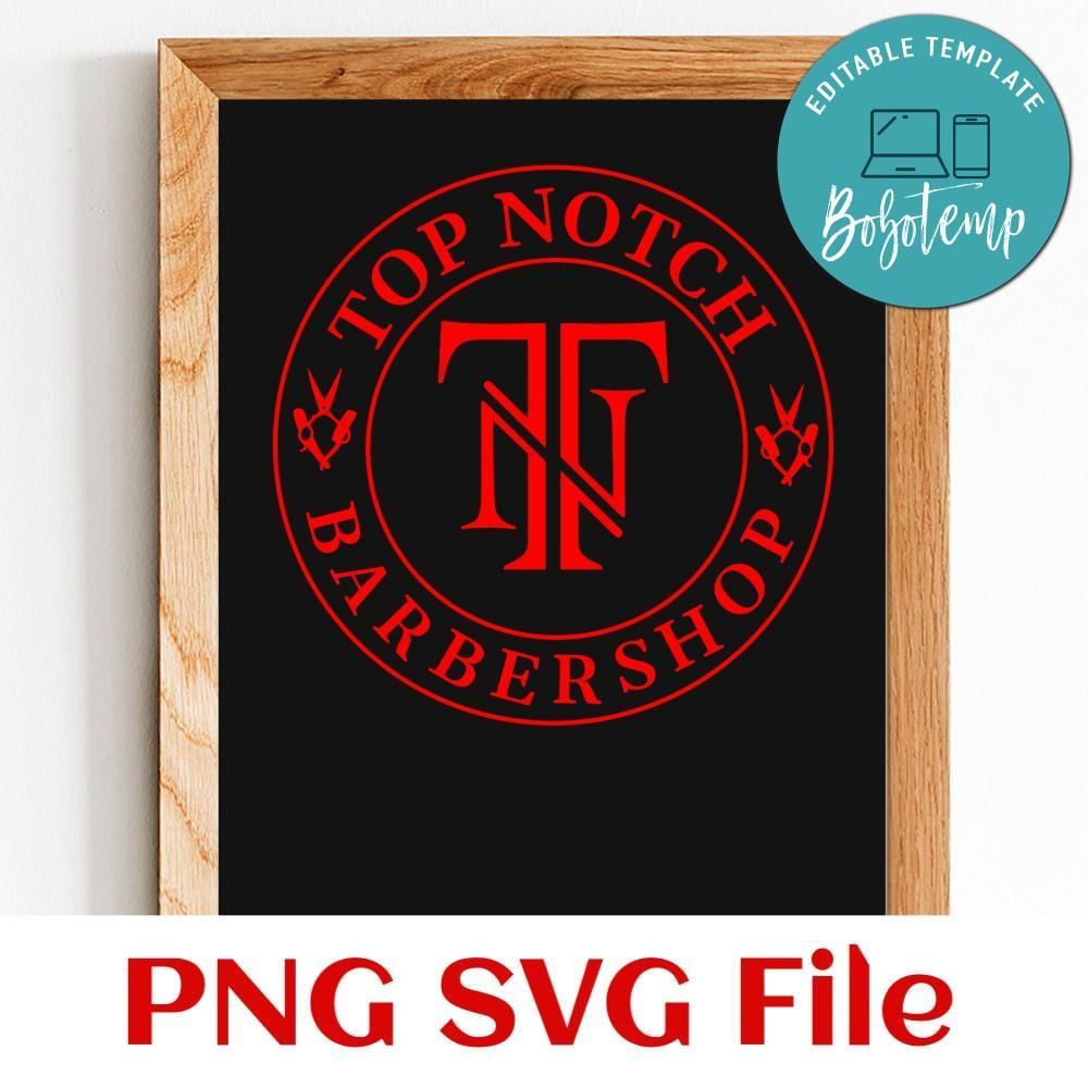 Top Notch babershop Customer Request PNG file template