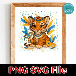 Mardi Gras Tiger Customer Request PNG file template