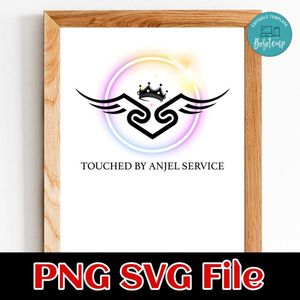 Touched By Anjel logo Customer Request PNG file template