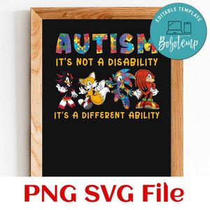 Autism sonic Customer Request PNG file template