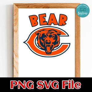 Chicago Bears Logo PNG SVG file template