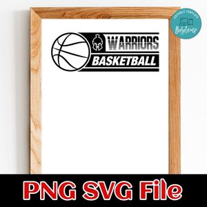 Warriors Basketball SVG design template