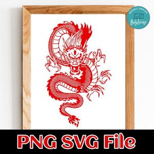Chinese Dragon PNG design template
