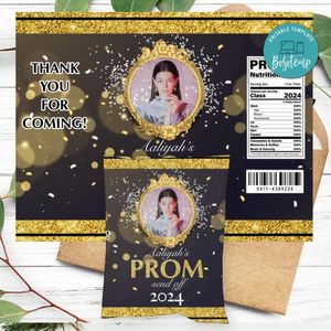 Prom Chip Bag Customizable template instant download