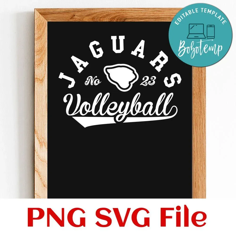 Jaguars Volleyball Team SVG Customizable Bobotemp