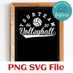 Volleyball Team Template SVG Customizable
