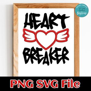 Heart breaker PNG SVG file template