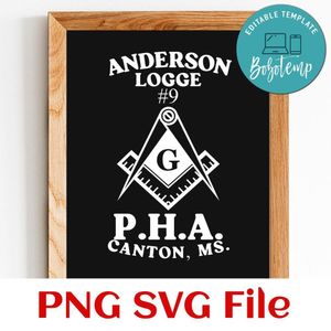 Masonic Square Compass Customer Request PNG file template