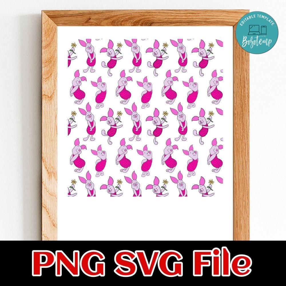Piglet Pattern Customer Request PNG file template
