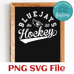 Bluejays Hockey Team SVG Customizable
