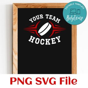 Hockey Custom Your team name SVG design template