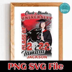 Graduate Clark Atlanta university PNG design template