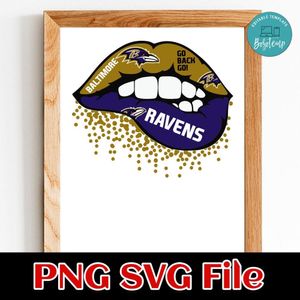 Lips Baltimore Ravens PNG file template