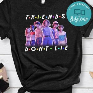 Stranger things 4 Friends don't lie PNG file template