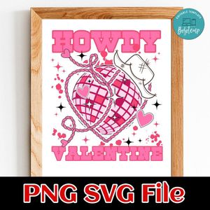 Howdy Valentine's Day PNG SVG file template