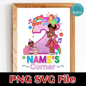 Gracie's corner Birthday 3 Customer Request PNG file template