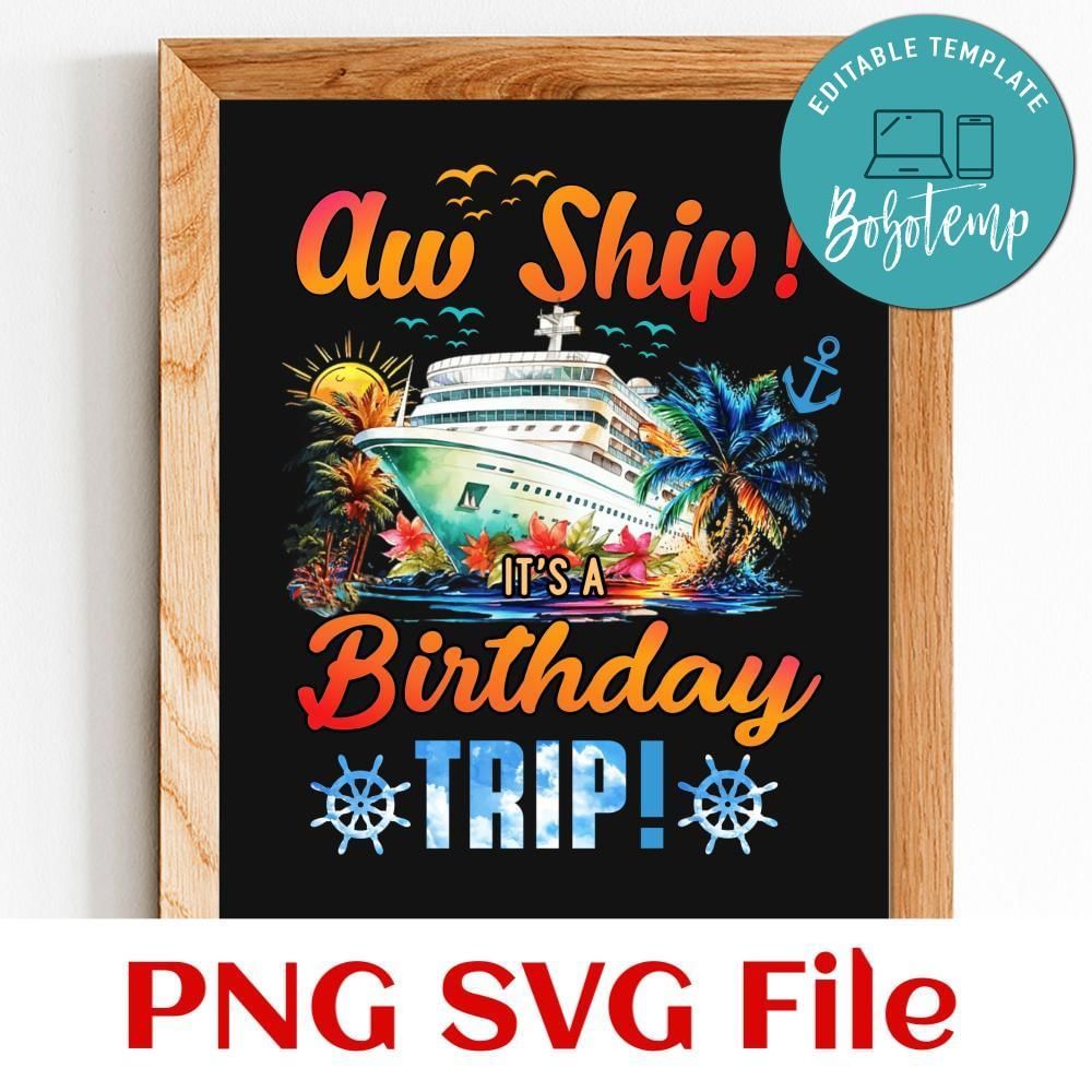 Family cruise 2 2024 Customer Request PNG file template