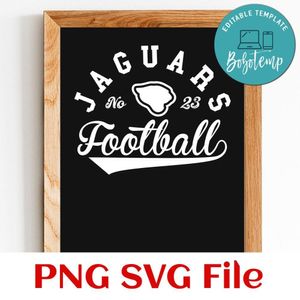 Jaguars Football Team SVG Customizable