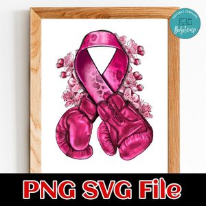 Glove boxing cancer Customer Request PNG file template
