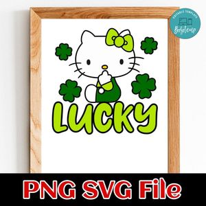 Lucky Hello Kitty PNG SVG file template