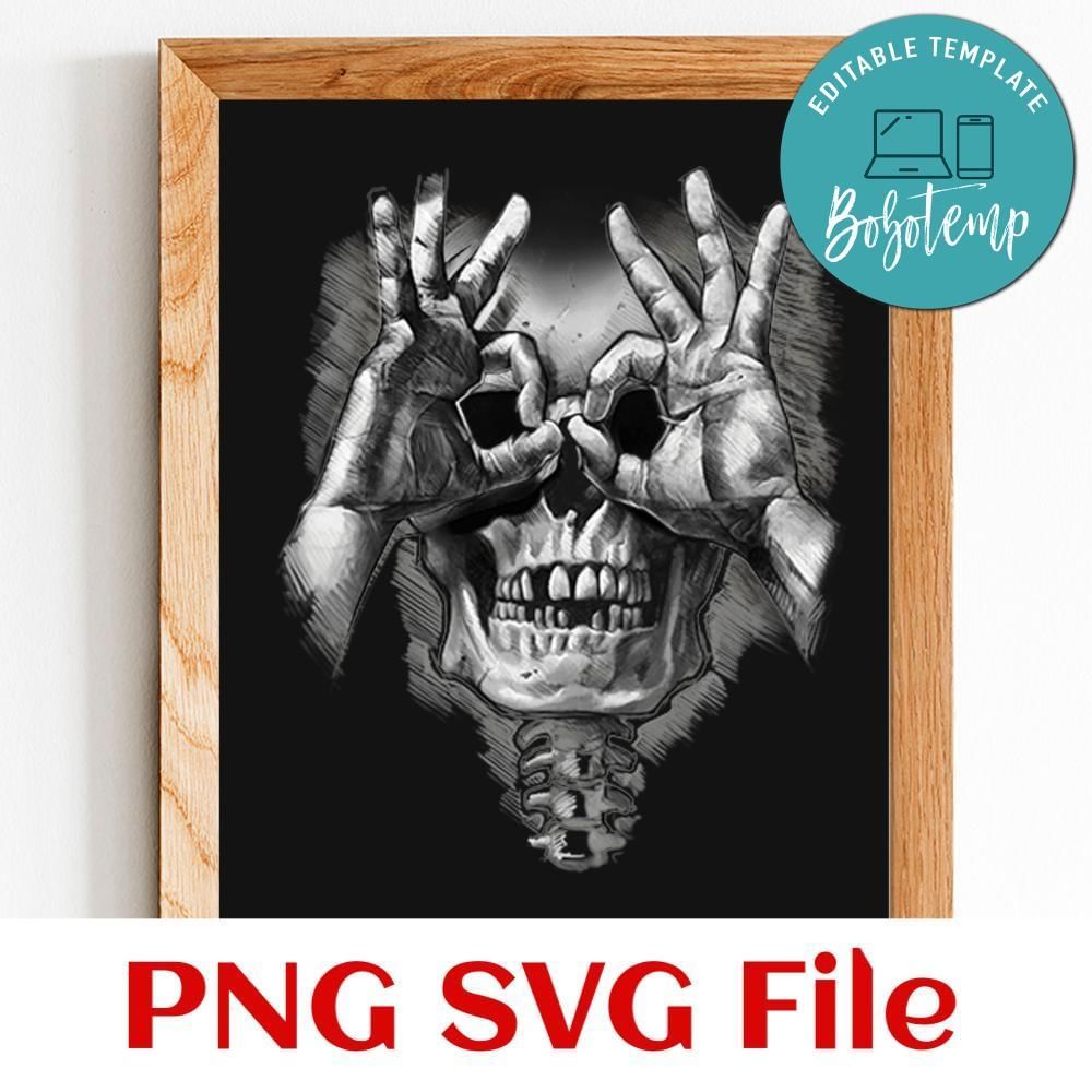 Skull hands Customer Request PNG file template