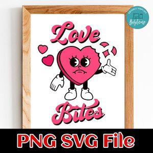 Love Bites Valentines Day PNG SVG file template