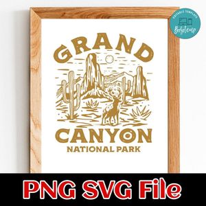 Grand Canyon National Park SVG PNG Customizable Instant Download