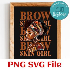 African Girl Waoman Juneteenth PNG design template