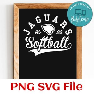 Jaguars Softball Team SVG Customizable