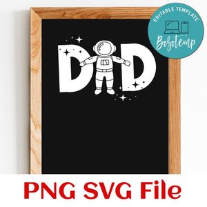 Dad space SVG design template