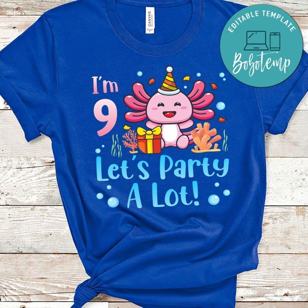 Axolotl Birthday Shirt