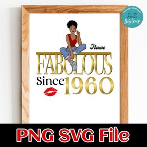 Fabulous since 1960 PNG SVG design template