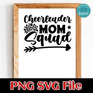 Cheerleader Mom Squad PNG SVG design template