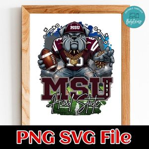 MSU Hail State Customer Request PNG file template