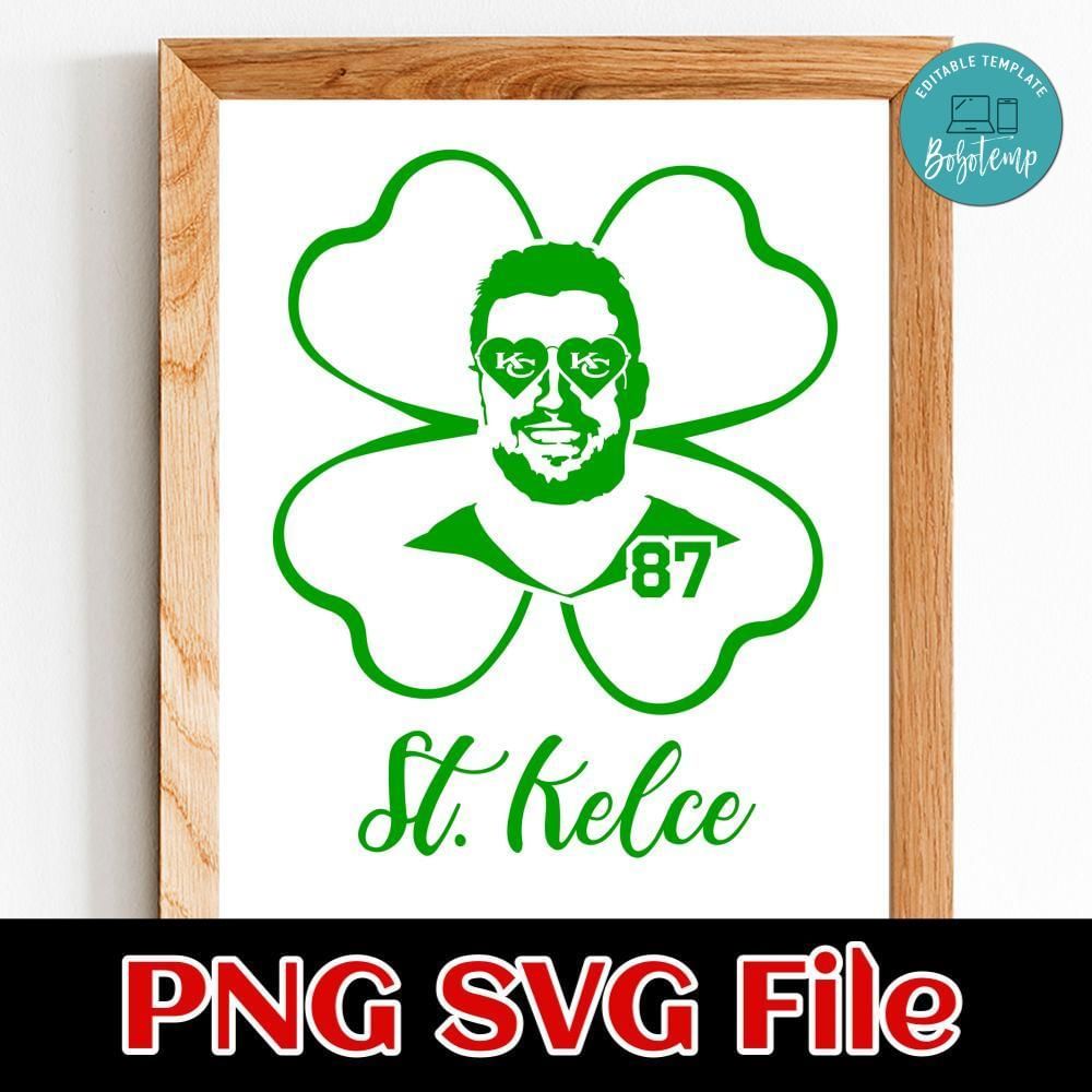 St. Kelce Patrick Day PNG SVG file template