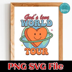 God’s Love World Tour PNG SVG design template