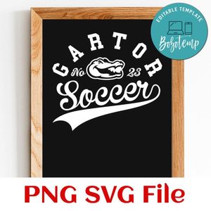 Gators Soccer Team SVG Customizable