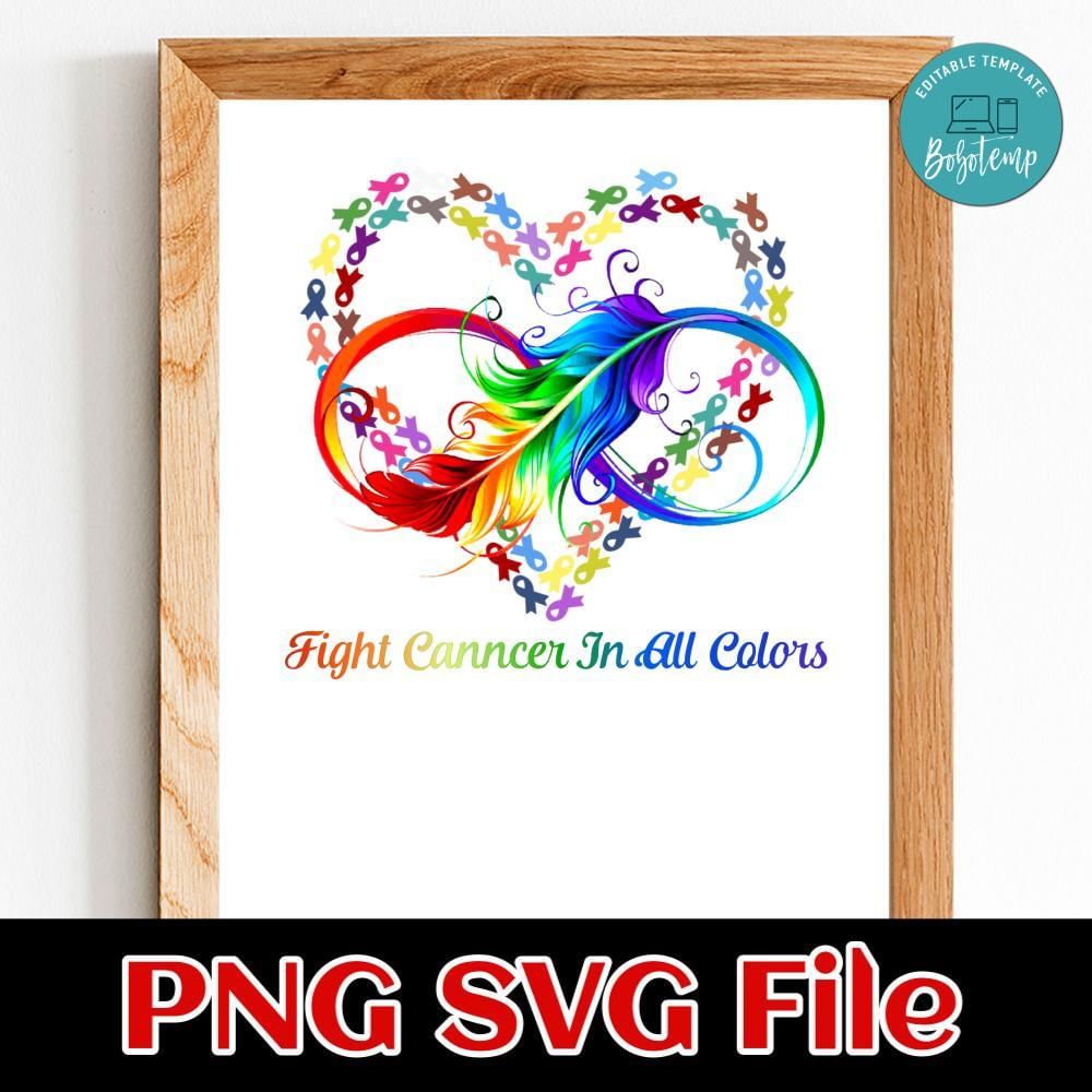 Fight Cancer In All Colors PNG | Bobotemp