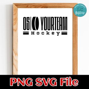 Hockey Team Sign SVG design template