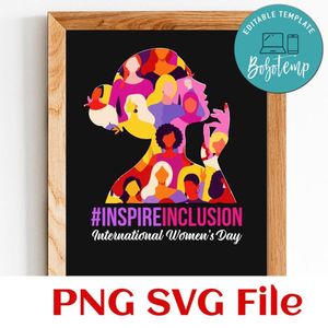 Inspire Inclusion International Women's Day Customer Request PNG file template