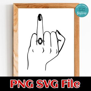 Finger with wedding ring SVG Customizable Instant Download