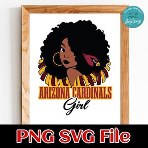 Arizona Cardinals girl PNG SVG file template