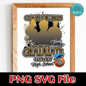 Class of 2025 Graduate Oakleaf Customer Request PNG file template