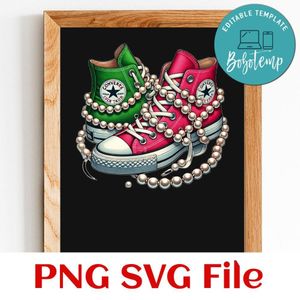 Chucks and Pearls 2 Customer Request PNG file template