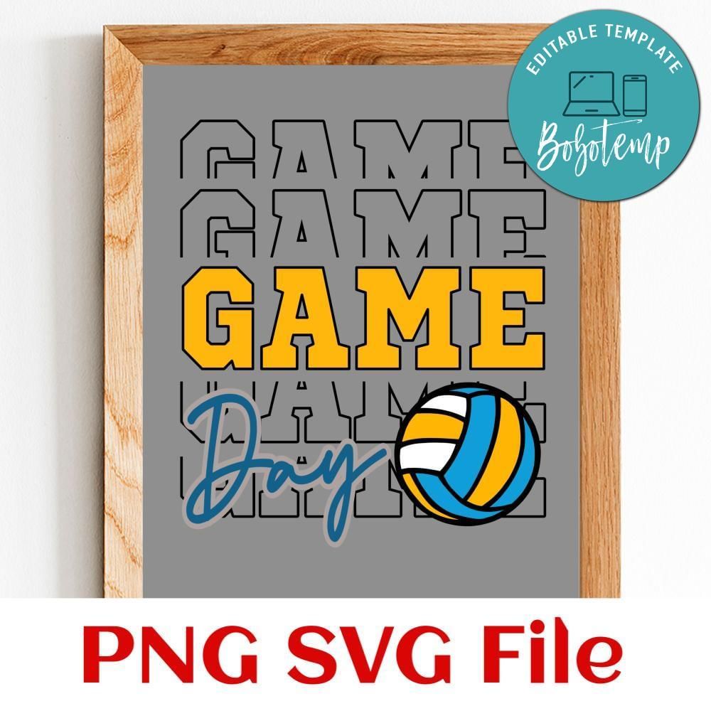 Game day Customer Request PNG file template