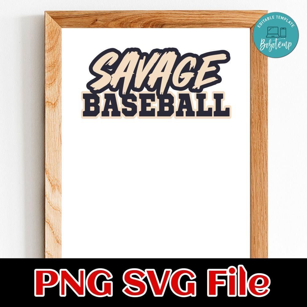 Savege baseball 2 Customer Request PNG file template
